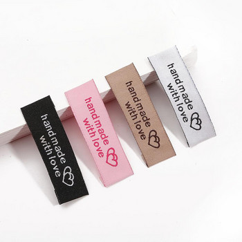 5x1,5 см ръчно изработени етикети Тъкани щампирани етикети Етикети за дрехи Направи си сам етикети Занаятчийски шевни аксесоари 20 бр./лот