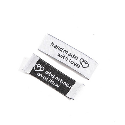5x1,5 cm Ar rokām darinātas birkas Austas apdrukātas uzlīmes Apģērbs Apģērba etiķetes DIY birkas Amatniecības šūšanas piederumi 20gab/partija