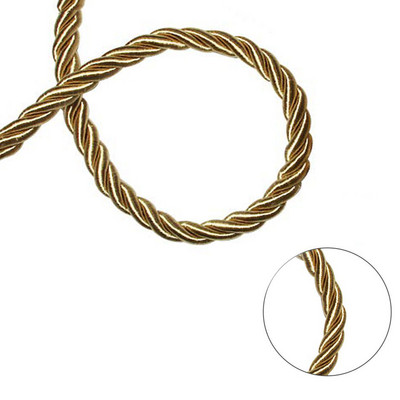 HedongHexi 5 Yard/táska fonott csavart selyem kötél 6 mm átmérőjű puha tömör fonott csavart kötelek dekoratív makrám zsinór díszítő csipke