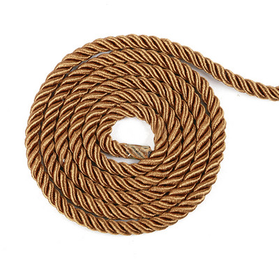 HedongHexi 5 Yard/táska fonott csavart selyem kötél 6 mm átmérőjű puha tömör fonott csavart kötelek dekoratív makrám zsinór díszítő csipke