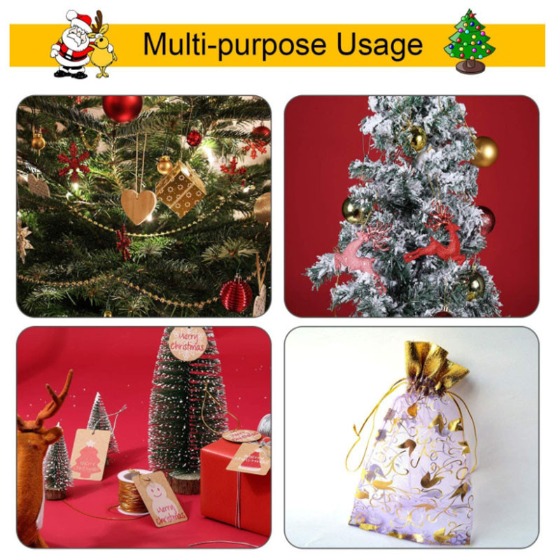 Χρυσό και ασημί ελαστικό νήμα 1mm στρογγυλό σχοινί για χριστουγεννιάτικο δώρο Συσκευασία κορδόνι ρούχων με ετικέτα DIY Χειροποίητη χειροτεχνία Περίπου 20 μέτρα