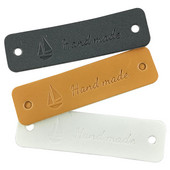 36 komada Opalus Diy kožne ručno izrađene naljepnice za odjeću s logotipom čamca Ručno izrađena poklon torba Crne oznake Kožne etikete na koži Šivaće oznake