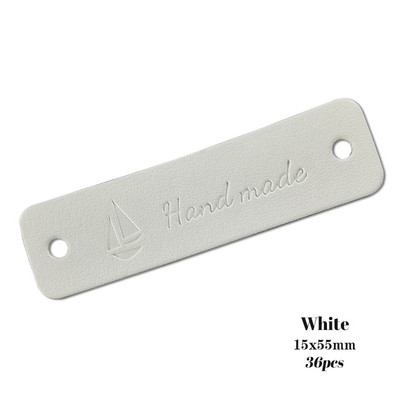 36 komada Opalus Diy kožne ručno izrađene naljepnice za odjeću s logotipom čamca Ručno izrađena poklon torba Crne oznake Kožne etikete na koži Šivaće oznake