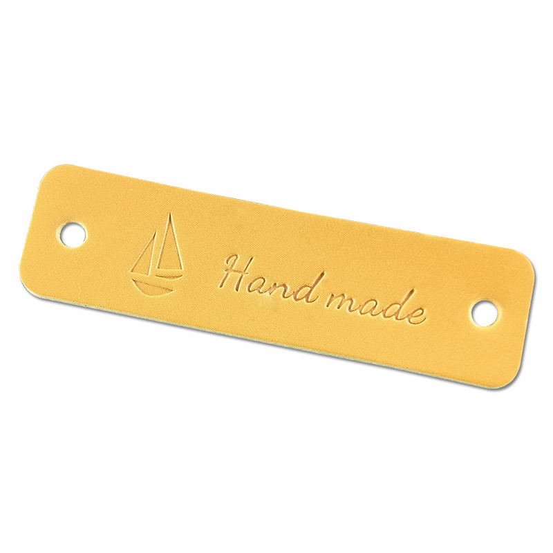 36 komada Opalus Diy kožne ručno izrađene naljepnice za odjeću s logotipom čamca Ručno izrađena poklon torba Crne oznake Kožne etikete na koži Šivaće oznake