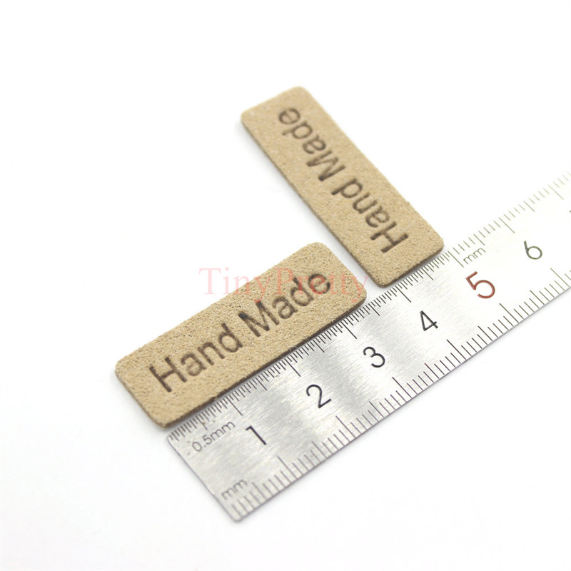 50db Puha Velúr Kézzel Készített Címkék Barna Bézs Szín KÉZI GYÁRTÁS Címke Címke Ruha Velúr Címkék baba sapkákhoz Kesztyűk Táskák Díszítés