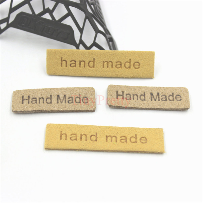 50db Puha Velúr Kézzel Készített Címkék Barna Bézs Szín KÉZI GYÁRTÁS Címke Címke Ruha Velúr Címkék baba sapkákhoz Kesztyűk Táskák Díszítés