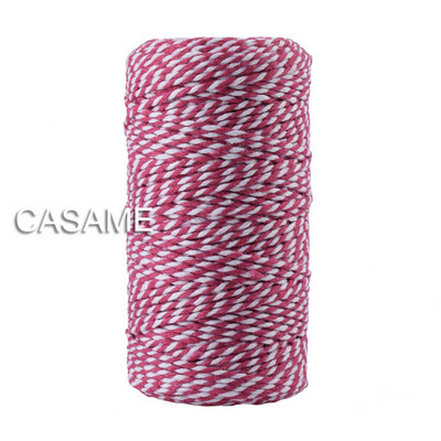 100 yard 100% tiszta pamut csavart zsinór kötél kézműves Makramé kézműves húr pék zsineg Többszínű pamut vászon kötél lakástextíliák