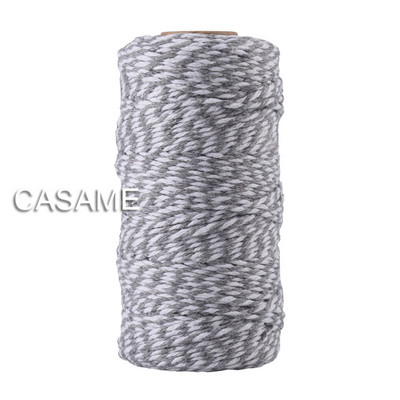 100 yard 100% tiszta pamut csavart zsinór kötél kézműves Makramé kézműves húr pék zsineg Többszínű pamut vászon kötél lakástextíliák