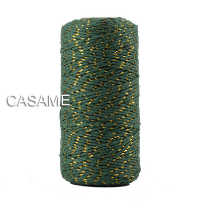 100 yard 100% tiszta pamut csavart zsinór kötél kézműves Makramé kézműves húr pék zsineg Többszínű pamut vászon kötél lakástextíliák