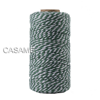 100 yard 100% tiszta pamut csavart zsinór kötél kézműves Makramé kézműves húr pék zsineg Többszínű pamut vászon kötél lakástextíliák