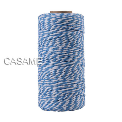 100 yard 100% tiszta pamut csavart zsinór kötél kézműves Makramé kézműves húr pék zsineg Többszínű pamut vászon kötél lakástextíliák