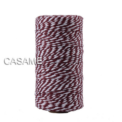 100 yard 100% tiszta pamut csavart zsinór kötél kézműves Makramé kézműves húr pék zsineg Többszínű pamut vászon kötél lakástextíliák