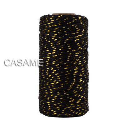 100 yard 100% tiszta pamut csavart zsinór kötél kézműves Makramé kézműves húr pék zsineg Többszínű pamut vászon kötél lakástextíliák