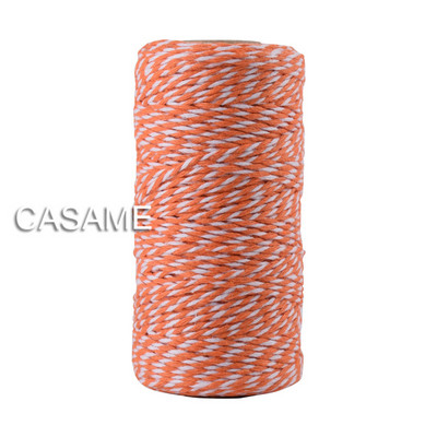 100 yard 100% tiszta pamut csavart zsinór kötél kézműves Makramé kézműves húr pék zsineg Többszínű pamut vászon kötél lakástextíliák