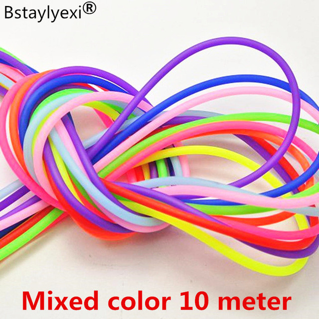 10 méteres kötélkeverék szín Üreges gumicső ékszerzsinór 2mm-es fedél Memóriahuzal dekoratív barkács kiegészítők Újdonság Kézműves