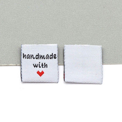 Fekete fehér bézs ruha címkék kézzel készített szerelmes címkék kalapokhoz 50 db kézzel készített címke varrni kézműves kötés kiegészítők 2x4cm