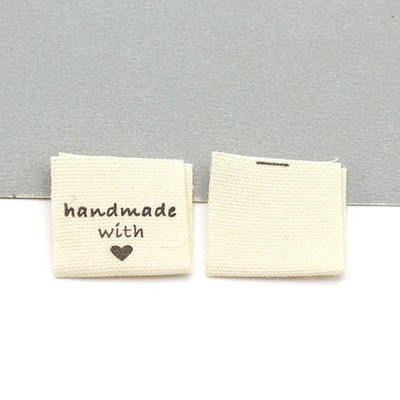 Fekete fehér bézs ruha címkék kézzel készített szerelmes címkék kalapokhoz 50 db kézzel készített címke varrni kézműves kötés kiegészítők 2x4cm