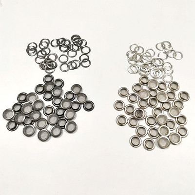 100 kompleta/lot 14/15,5 mm metalne mjedene mrežaste ušice podloška za pranje metalne ušice Nikl/crna boja nikla