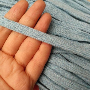 10 mm puuvillane köis õõnes, lame keerutatud kootud nöör mitmevärviline nöör vöökoht koti jaoks Käsitsi valmistatud käsitöö kodutekstiili õmblemine 5 meetrit