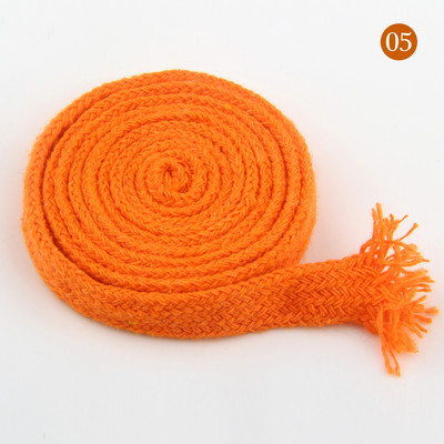 10 mm puuvillane köis õõnes, lame keerutatud kootud nöör mitmevärviline nöör vöökoht koti jaoks Käsitsi valmistatud käsitöö kodutekstiili õmblemine 5 meetrit