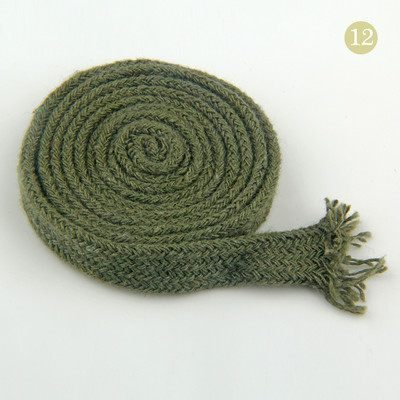 10 mm puuvillane köis õõnes, lame keerutatud kootud nöör mitmevärviline nöör vöökoht koti jaoks Käsitsi valmistatud käsitöö kodutekstiili õmblemine 5 meetrit