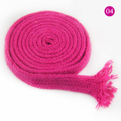 10 mm puuvillane köis õõnes, lame keerutatud kootud nöör mitmevärviline nöör vöökoht koti jaoks Käsitsi valmistatud käsitöö kodutekstiili õmblemine 5 meetrit