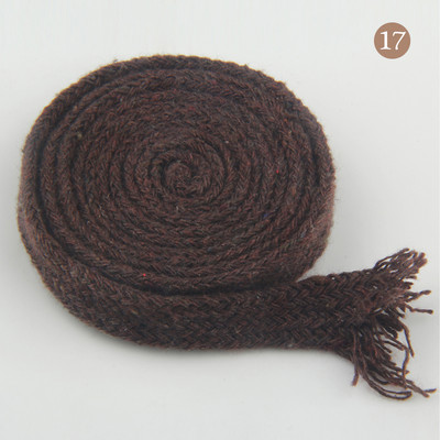 10 mm puuvillane köis õõnes, lame keerutatud kootud nöör mitmevärviline nöör vöökoht koti jaoks Käsitsi valmistatud käsitöö kodutekstiili õmblemine 5 meetrit