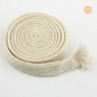 10 mm puuvillane köis õõnes, lame keerutatud kootud nöör mitmevärviline nöör vöökoht koti jaoks Käsitsi valmistatud käsitöö kodutekstiili õmblemine 5 meetrit