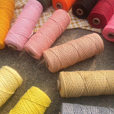 Макраме памучен шнур 2 мм 100 м цветна макраме прежда цветен шнур от юта за окачване на стена опаковане на подаръци занаяти плетене