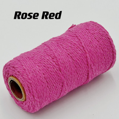 Макраме памучен шнур 2 мм 100 м цветна макраме прежда цветен шнур от юта за окачване на стена опаковане на подаръци занаяти плетене