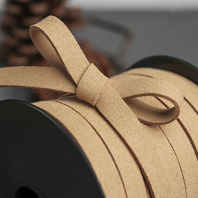 10 MM 5 jardi 19 krāsu plakana mākslīgās zamšādas pītas auklas josta Āda korejiešu samta āda juvelierizstrādājumu izgatavošanai, ar rokām darināta rokassprādze