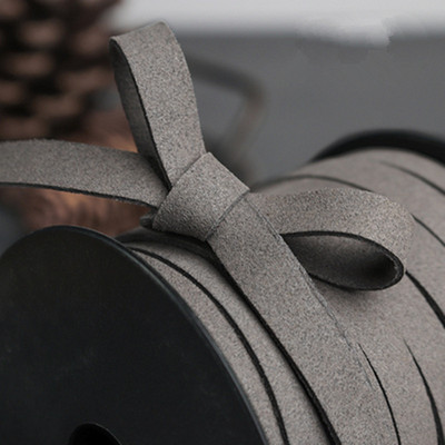 10 MM 5 jardi 19 krāsu plakana mākslīgās zamšādas pītas auklas josta Āda korejiešu samta āda juvelierizstrādājumu izgatavošanai, ar rokām darināta rokassprādze