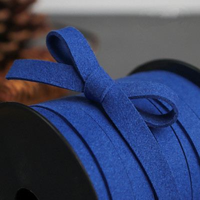 10 MM 5 jardi 19 krāsu plakana mākslīgās zamšādas pītas auklas josta Āda korejiešu samta āda juvelierizstrādājumu izgatavošanai, ar rokām darināta rokassprādze