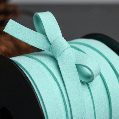 10 MM 5 jardi 19 krāsu plakana mākslīgās zamšādas pītas auklas josta Āda korejiešu samta āda juvelierizstrādājumu izgatavošanai, ar rokām darināta rokassprādze