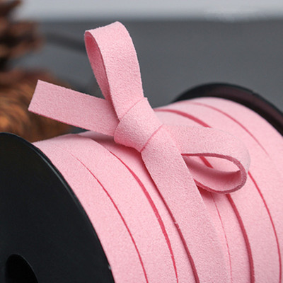 10 MM 5 jardi 19 krāsu plakana mākslīgās zamšādas pītas auklas josta Āda korejiešu samta āda juvelierizstrādājumu izgatavošanai, ar rokām darināta rokassprādze