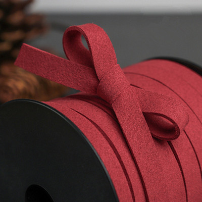 10 MM 5 jardi 19 krāsu plakana mākslīgās zamšādas pītas auklas josta Āda korejiešu samta āda juvelierizstrādājumu izgatavošanai, ar rokām darināta rokassprādze