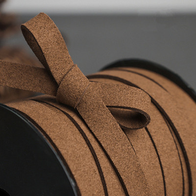 10 MM 5 jardi 19 krāsu plakana mākslīgās zamšādas pītas auklas josta Āda korejiešu samta āda juvelierizstrādājumu izgatavošanai, ar rokām darināta rokassprādze