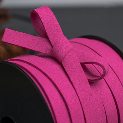 10 MM 5 jardi 19 krāsu plakana mākslīgās zamšādas pītas auklas josta Āda korejiešu samta āda juvelierizstrādājumu izgatavošanai, ar rokām darināta rokassprādze