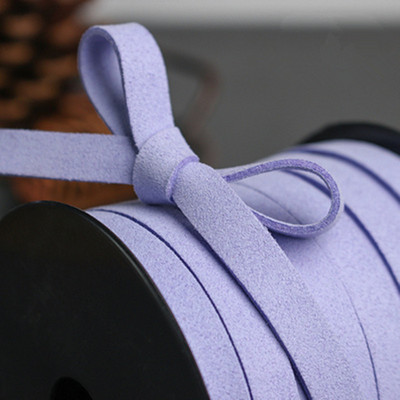 10 MM 5 jardi 19 krāsu plakana mākslīgās zamšādas pītas auklas josta Āda korejiešu samta āda juvelierizstrādājumu izgatavošanai, ar rokām darināta rokassprādze