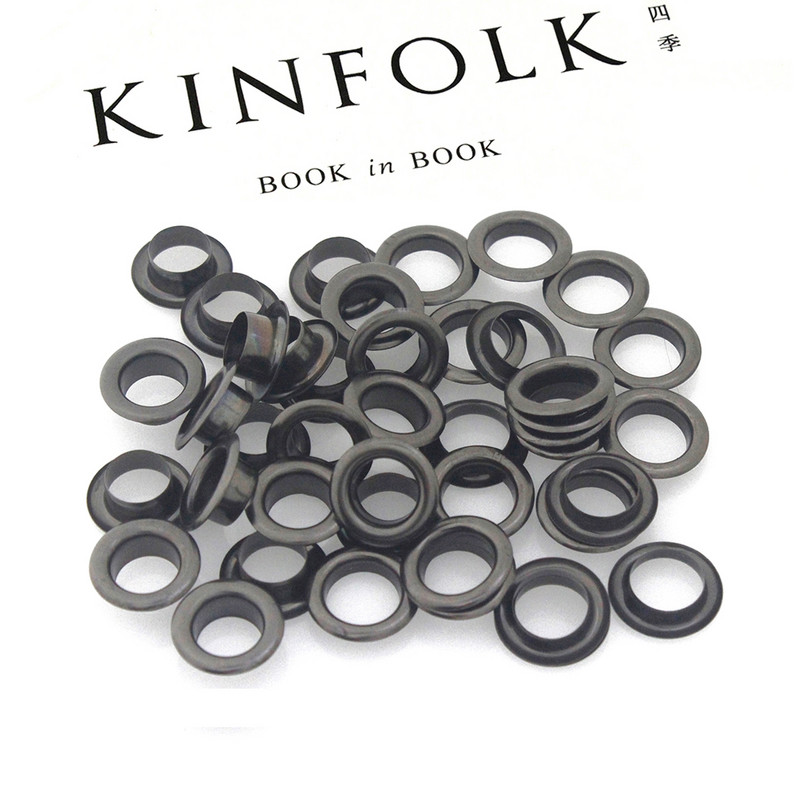 100 kompleta 8 mm mesingana dvostrana ušica s podloškom za pranje, kožna obrtnička ušnica za popravak, okrugli prstenovi za oči, torba za cipele, remen za odjeću, šešir