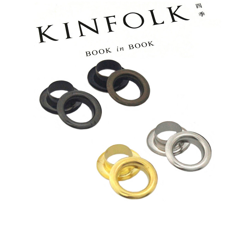 100 kompleta 8 mm mesingana dvostrana ušica s podloškom za pranje, kožna obrtnička ušnica za popravak, okrugli prstenovi za oči, torba za cipele, remen za odjeću, šešir