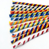 6 mm šareno 100% pamučno uže 3 dionice upletene užadi za DIY rukotvorine torba Pojas Kućni tekstil Dekor užad Pribor za šivanje Užad