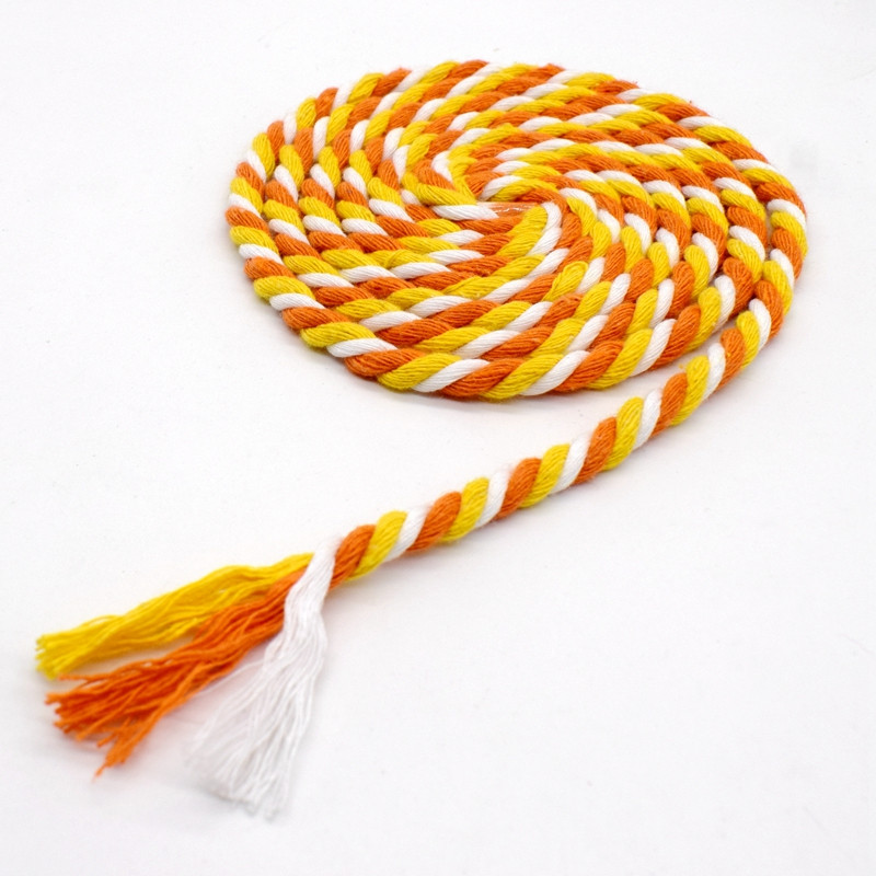 6 mm šareno 100% pamučno uže 3 dionice upletene užadi za DIY rukotvorine torba Pojas Kućni tekstil Dekor užad Pribor za šivanje Užad