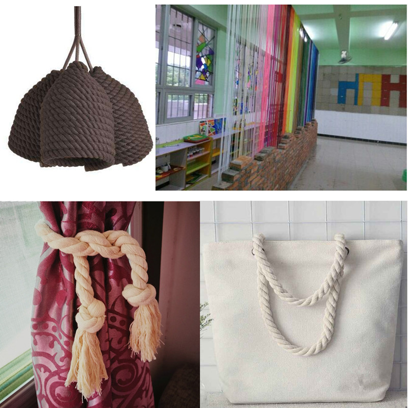 10 méter 5 mm-es 3 osztó csavart 100% színes pamut zsinórok/kötél táskához lakberendezési tárgyak barkácsolás textil kiegészítők