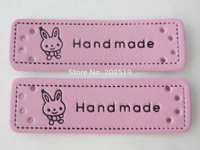 LLNVE 30 db négyzet alakú dekoratív PU bőr címkék lány/fiú ruhákhoz