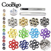 Komplet metalnih otvora za ušice Okrugli prstenovi za oči Alati za ugradnju za kožnu odjeću Obuća Torba Remen DIY pribor za šivanje