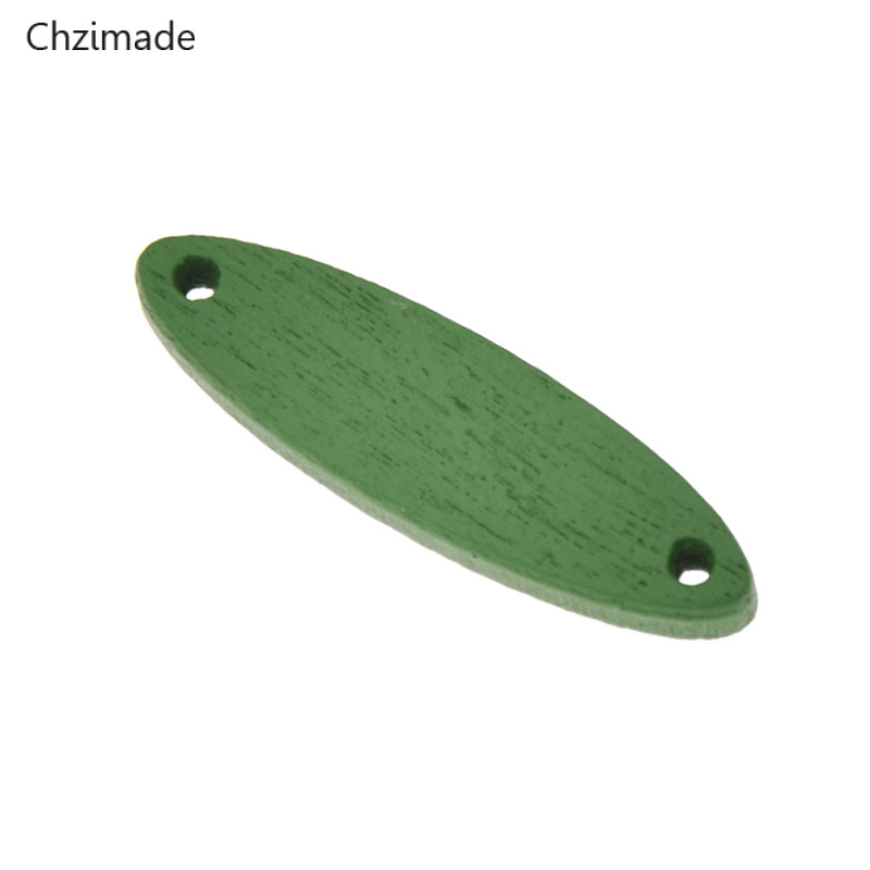 Lychee Life 50 ks ručne vyrábané drevené etikety na odevy s logom značky, zmiešané farby, oválne etikety na odevné doplnky