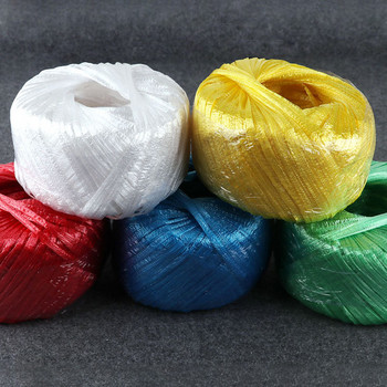 75M/ролка 8 цвята пластмасово въже топка лента имитация на рафия прежда панделка хартиен шнур шнур за опаковане на подаръци декорации 2023