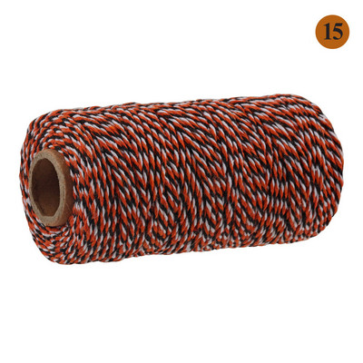 100M/rola pamučne uzice Konop za pečenje Šareni pamuk Rukotvorine uzice Makrame uzica DIY Kućni tekstil Umatanje darova Svadbeni dekor