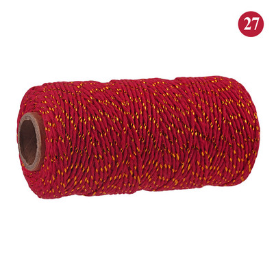 100M/rola pamučne uzice Konop za pečenje Šareni pamuk Rukotvorine uzice Makrame uzica DIY Kućni tekstil Umatanje darova Svadbeni dekor